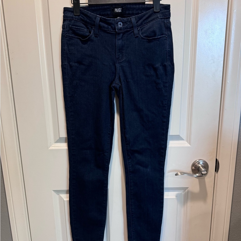 PAIGE Women's Midnight Blue Skinny Jeans